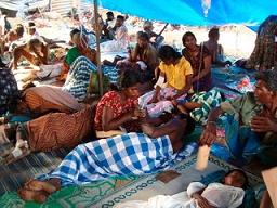 Tamilske flygtninge fra regeringsangreb