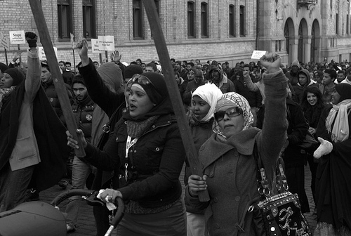 Protest mod Dagbladets antimuslimske karikaturer 12. februar 2010