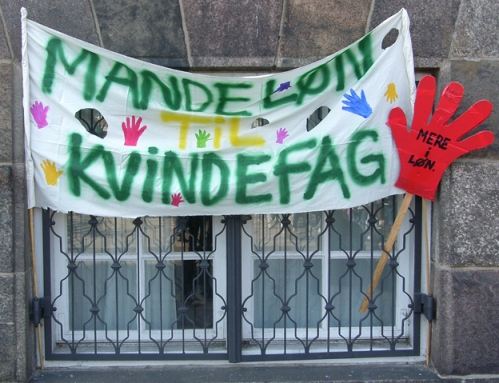 Banner foran Christiansborg