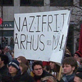 Fra den antinazistiske demo i Århus 3.12.2005 