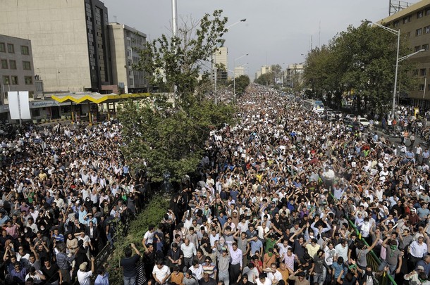 Massedemonstration i Teheran juni 2009