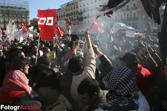 250.000 mdemonstrerede i Madrid 10. januar 2009