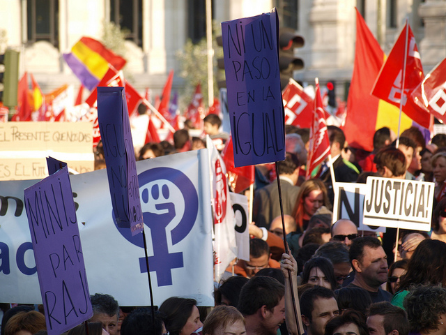 Millioner af spaniere var på gaden den 29. marts 2012 under generalstrejken mod den EU-dikterede arbejdsmarkedsreform Her fra Madrid
