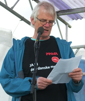 Peter Gulstad konfliktfyret tillidsamnd på CSC taler 1. maj på Den røde plads i Fælledparken
