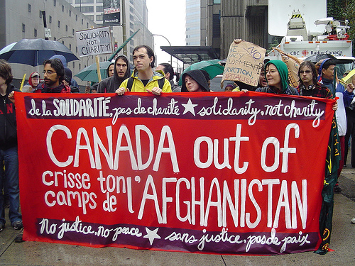 Canadisk demo mod Afghanistankrigen