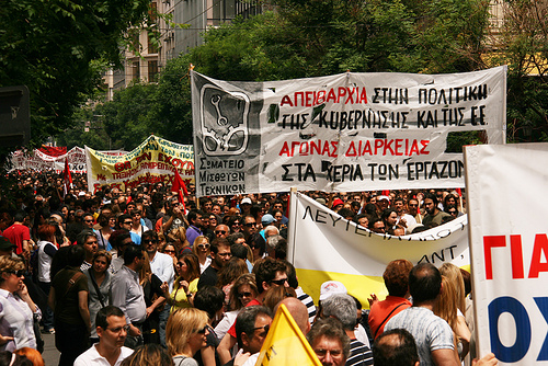 Fra den græske generalstrejke 5. maj 2010