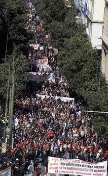 Gerækenland: Millioner har været på gaden mod de Eu og IMF-dikterede spareplaner