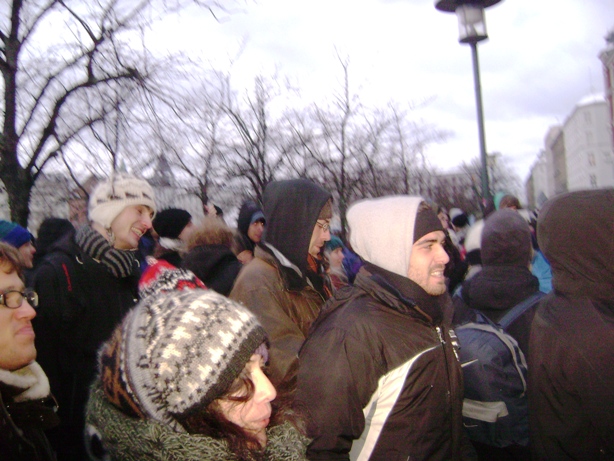 Demonstration for klimafangerne 18. december 2009