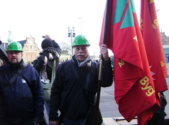 Faglige faner ved klimademonstrationen 12. december 2009