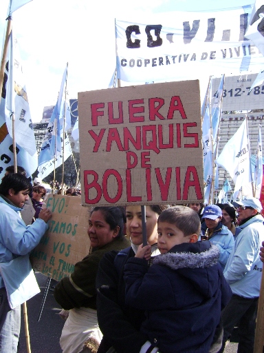 Solidaritetsdemo med Bolivia Buenos Aires 15. september 2008
