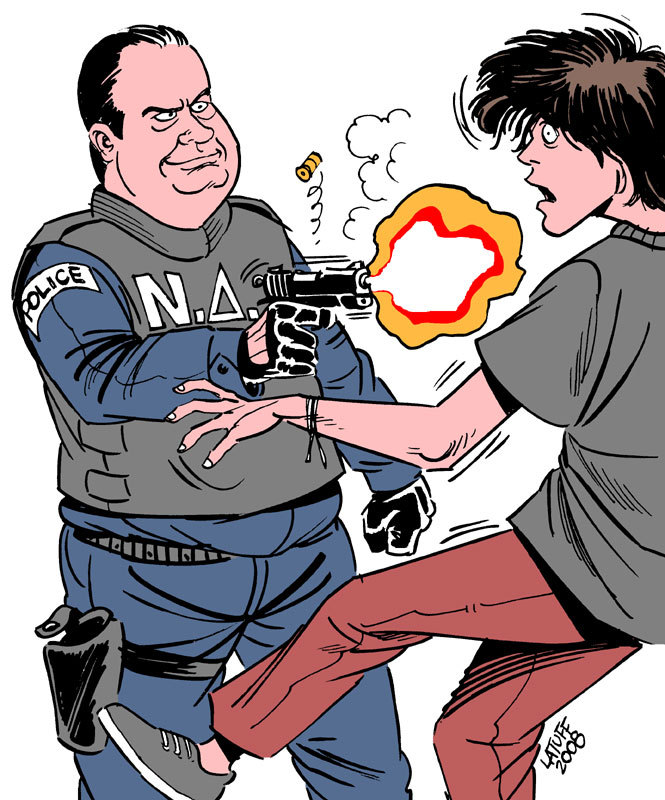 Carlos Latuff: Karamanlis politi