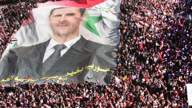 Pro-Assad demonstration 2011