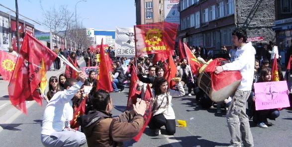 EMEP-sektion Anti-NATO demonstration Istanbul 5. april 2009