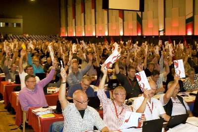 Afstemning på 3f's kongres i Aalborg september 2010 Foro: 3F