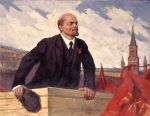 Lenin taler - maleri