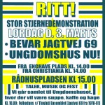 Fredelig stjernedemonstration for Ungdomshuset lørdag den 3. marts gennemføres