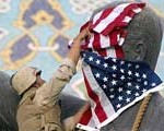 Det amerikanske flag over Saddam