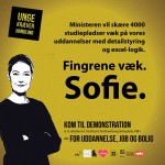 Unge kræver handling – for uddannelse, job og bolig! Demo torsdag den 9. oktober kl. 16 på Christiansborg Slotsplads