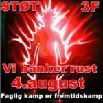 Flot støttedemo for 3F ved Vejlegården