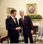 Fogh i USA, Bush til Danmark