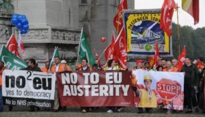 no to EU austerity UK