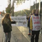 Militærindustrien ud af vores universiteter! Aktion ved EUs netværksmøde med våbenlobbyen