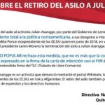 Unidad Popular i Ecuador om udleveringen af Assange: Regeringen følger diktat fra USA