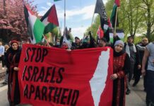 Tåregas og hunde mod børnefamilier til Palæstinademonstration