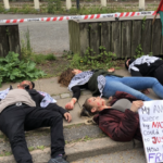 Solidaritet med Palæstina – flash mob demo ved den israelske ambassade