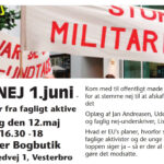 MØDE: Stem NEJ 1. juni – Argumenter fra fagligt aktive