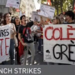 Landsdækkende strejker i Frankrig, Belgien og Grækenland: For højere løn, pensioner og sociale ydelser