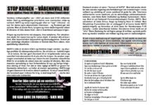 STOP KRIGEN – våbenhvile nu – ingen danske penge og våben til stormagternes krig!