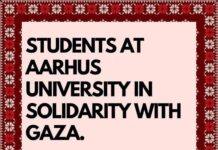 Universitetsstuderende og ansatte ved Aarhus Universitet i solidaritet med palæstinenserne