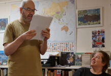 Martsje de Jong og Tomas Dalgaard læste digte op i Oktober Bogbutik i Århus