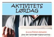 AKTIVITETSLØRDAG i København d. 25. oktober